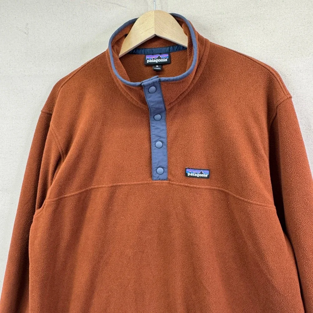 Patagonia Synchilla Fleece Snap-T Pullover‎ XL Brown Gorpcore Outdoorsy Hiking